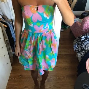 Lilly Pulitzer strapless floral dress